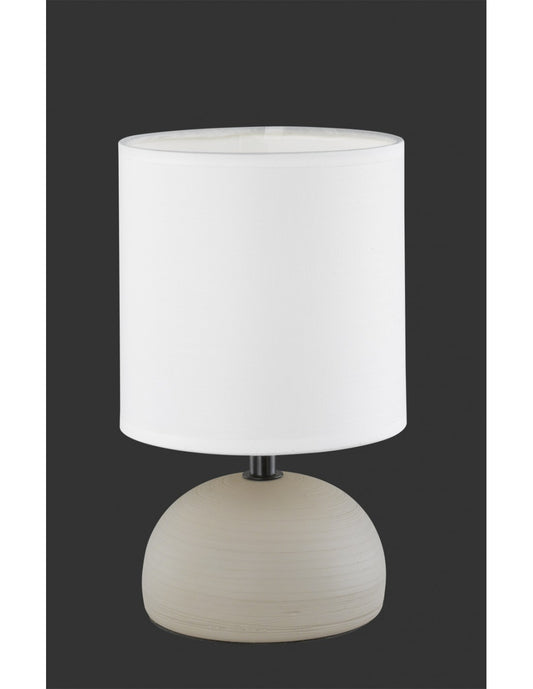 Lampe de Table Cappuccino Moderne en Céramique Abat-jour Blanc Lumières Ø14 cm Trio Lighting
