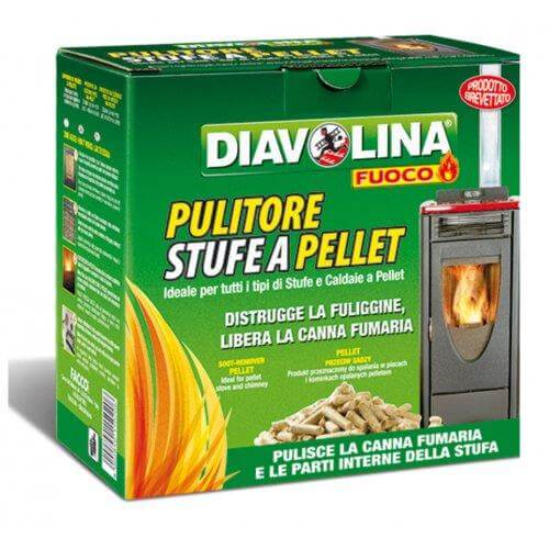 Diavolina Ramoneur à Pellets Poêles Chaudières Détruit La Suie Conduit De Cheminée 1,5 Kg