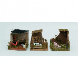 Scène d'écurie pour crèche 14,5x15x h13 cm Modèles 1 pièce