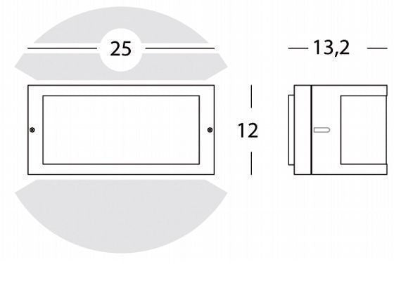 Applique murale en aluminium E27 ligne umbe ouverte