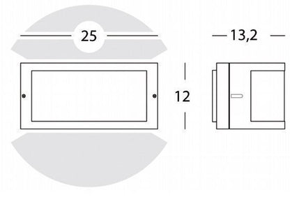 Applique murale en aluminium E27 ligne umbe ouverte