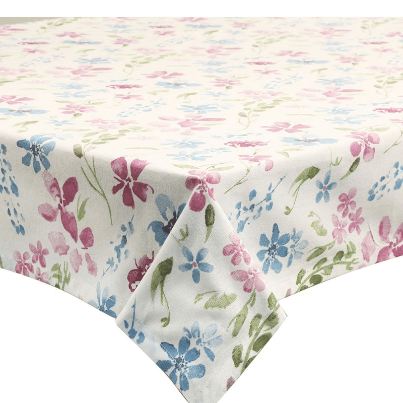 Nappe 140 X 240 Cm Coton Bleu Clair