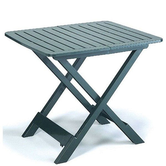 Table d'extérieur pliante Vetere verte en résine 79x72x70h cm