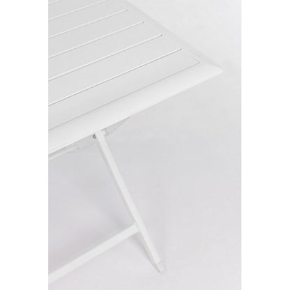 Table d'extérieur ELIN en aluminium blanc 110x70x h71 cm