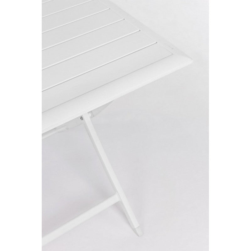 Table d'extérieur ELIN en aluminium blanc 110x70x h71 cm