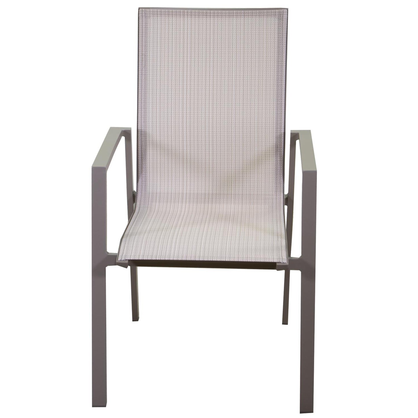 Fauteuil Cleveland en aluminium gris tourterelle mat et textline