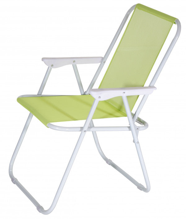 Chaise pliante Lanzarote vert citron 52x44x75 cm