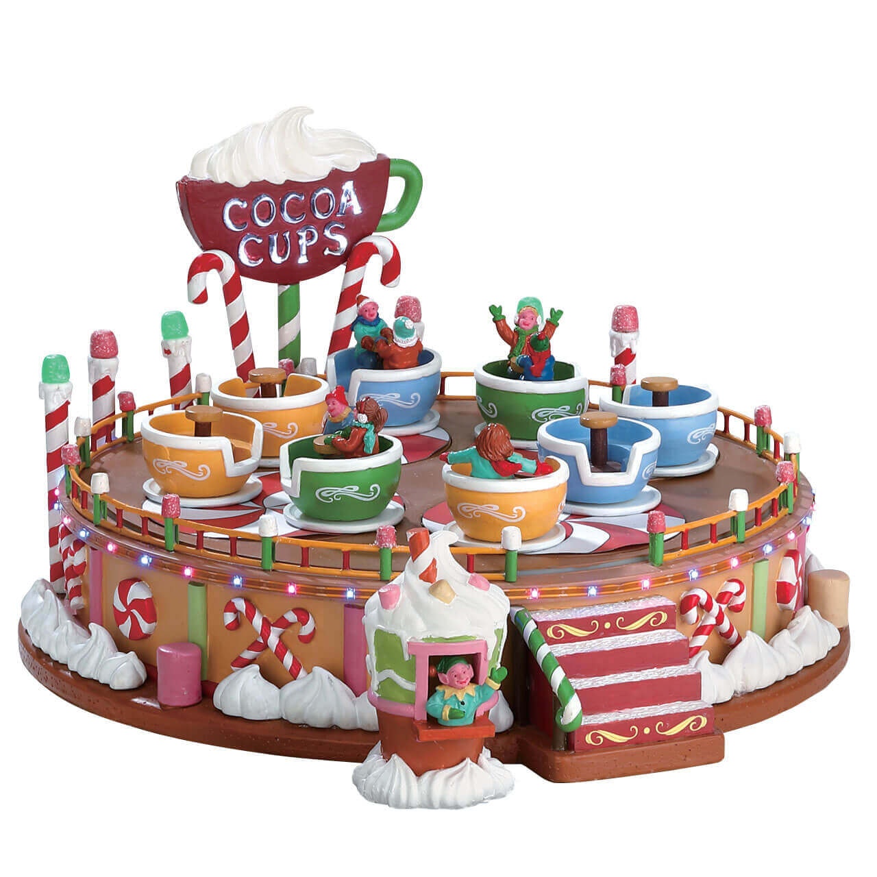 Lemax Cocoa Cups Set Of 2 - Ensemble de 2 tasses à cacao du village de Noël