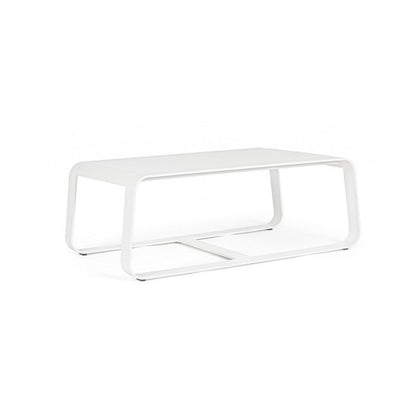 Table basse d'extérieur MERRIGAN en aluminium blanc 105x62x h38 cm