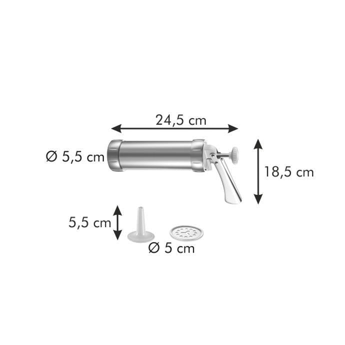 Pistolet à biscuits en métal Delicia / décorateur de gâteaux