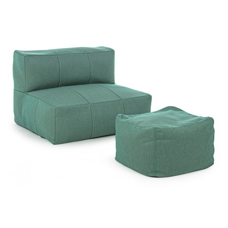 Pouf Sparrow Jade en tissu déhoussable