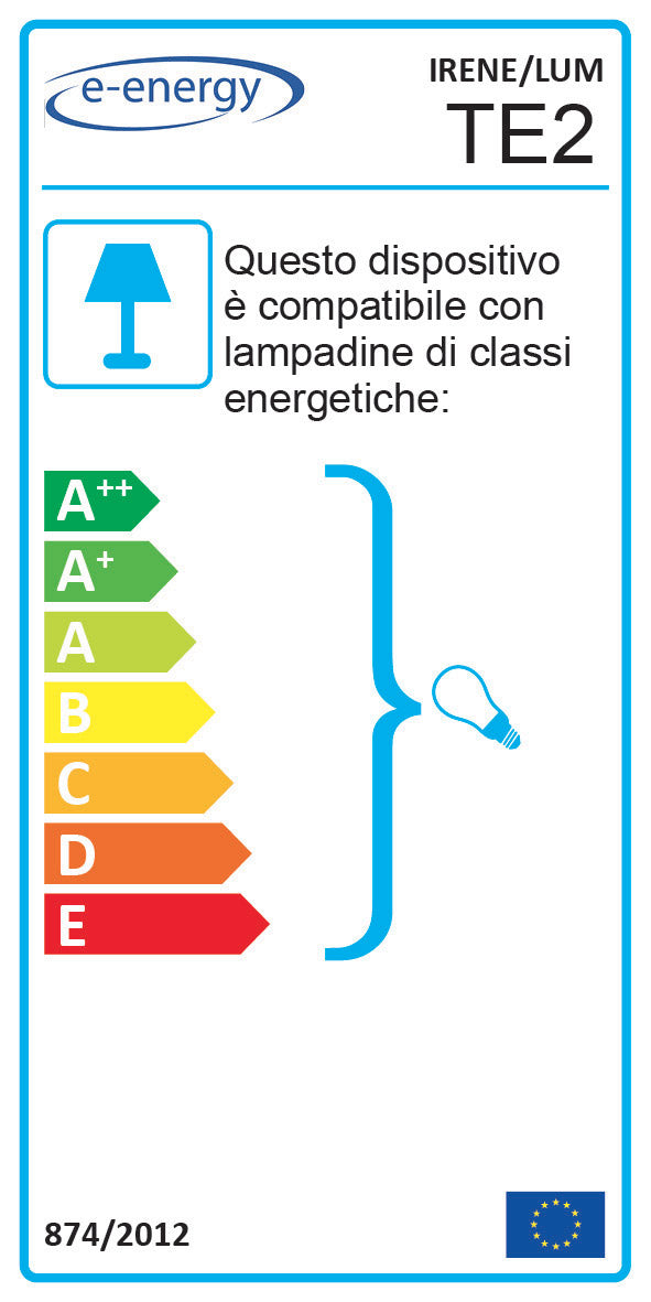 Lampe 1xE14 avec monture marron et verre trouble