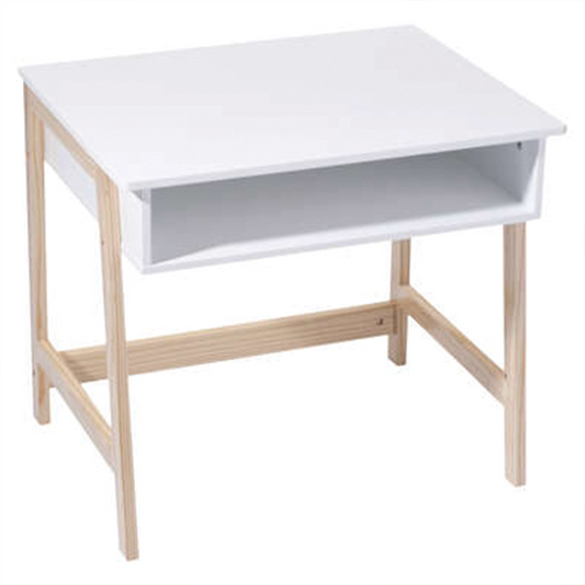 Mini bureau en bois blanc L58 x P46,3 x H52 cm
