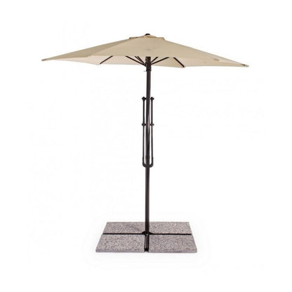 Parasol de jardin avec bras diamètre 300x h253 cm SORRENTO Anthracite/Naturel