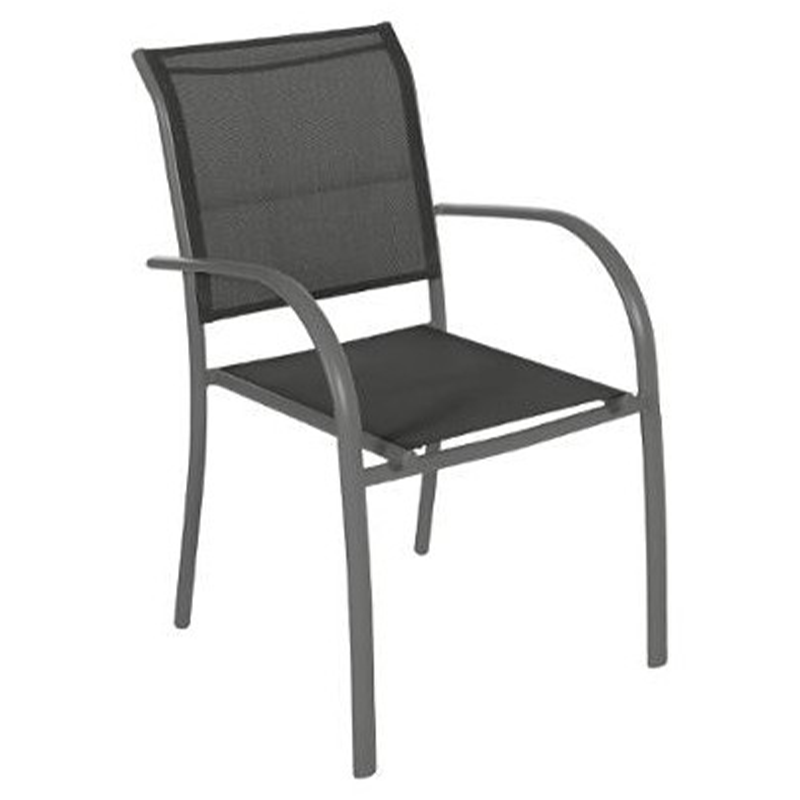 Fauteuil carré anthracite-graphite