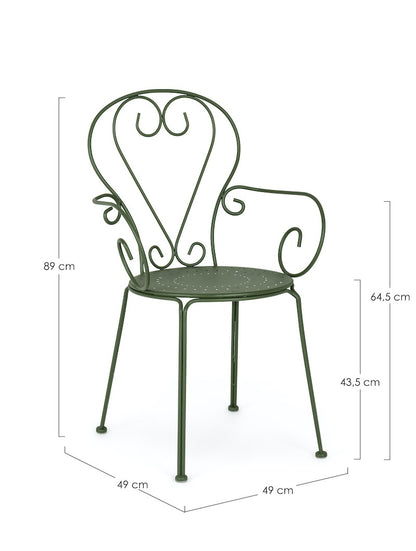 Chaise avec accoudoirs Etienne Forest - H 89 x P 49 x L 49 cm