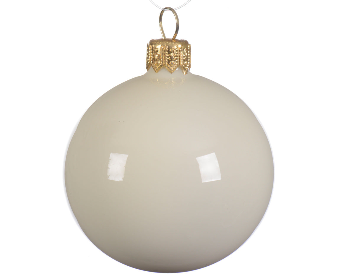 Boule de Noël blanc laiteux ø 10 cm