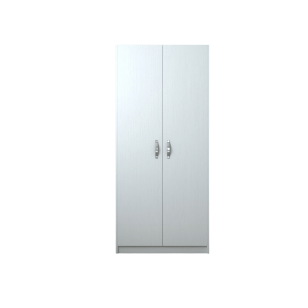 Armoire 2 portes sans tiroirs, coloris Blanc H210x91x52cm