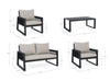 Ensemble salon de jardin Captiva anthracite