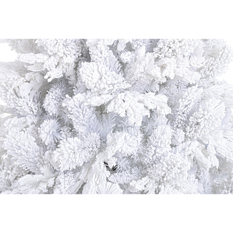 Sapin de Noël Alberg blanc neige H 210 x Ø130 cm