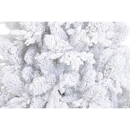 Sapin de Noël Alberg blanc neige H 210 x Ø130 cm