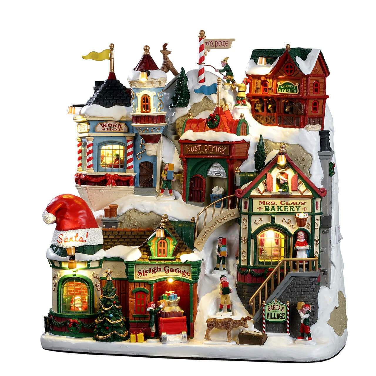 Villaggio di Babbo Natale 26x26x9,5 cm