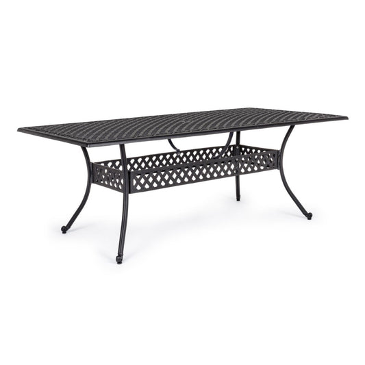 Table Extérieure Rectangulaire Anthracite 107x213 cm