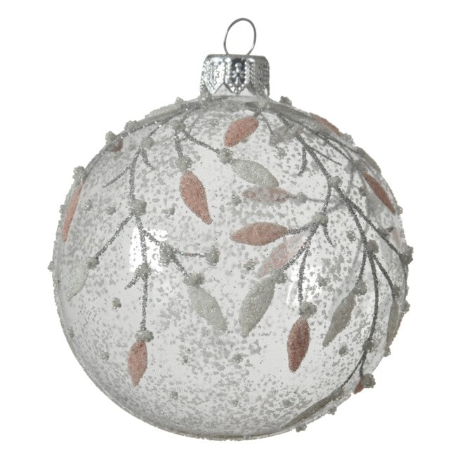 Boule de Noël transparente en éco-feuille, diamètre 8 cm