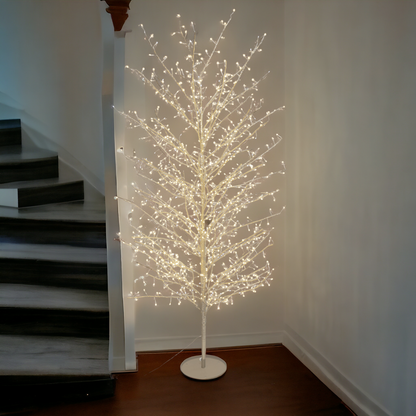 Albero rami champagne 110x200 cm con led