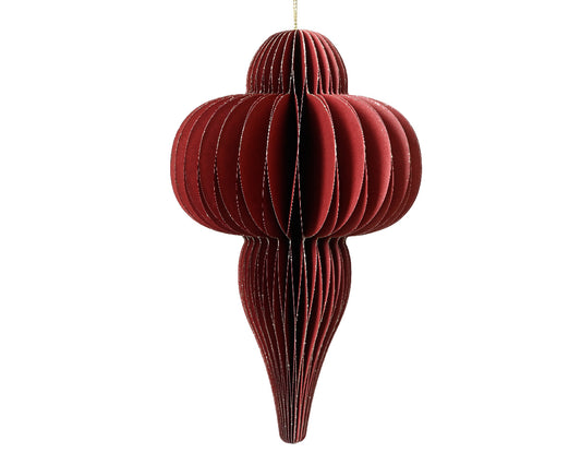 Ornamento rosso h. 40cm, dia. 24cm