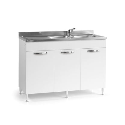 Sottolavello cucina Bianco 3 ante reversibile 120x50xH 85