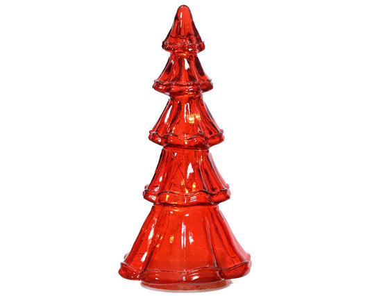 Albero micro LED rosso h. 29,5 cm x 15 cm