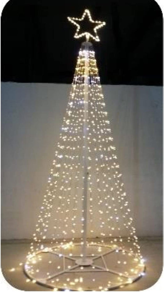 Albero luminoso 80x200 cm con stella 576 led