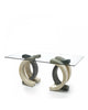 Tavolo fisso 180x100 - Trasparente - Olimpia - Gambe Beige e Grigio