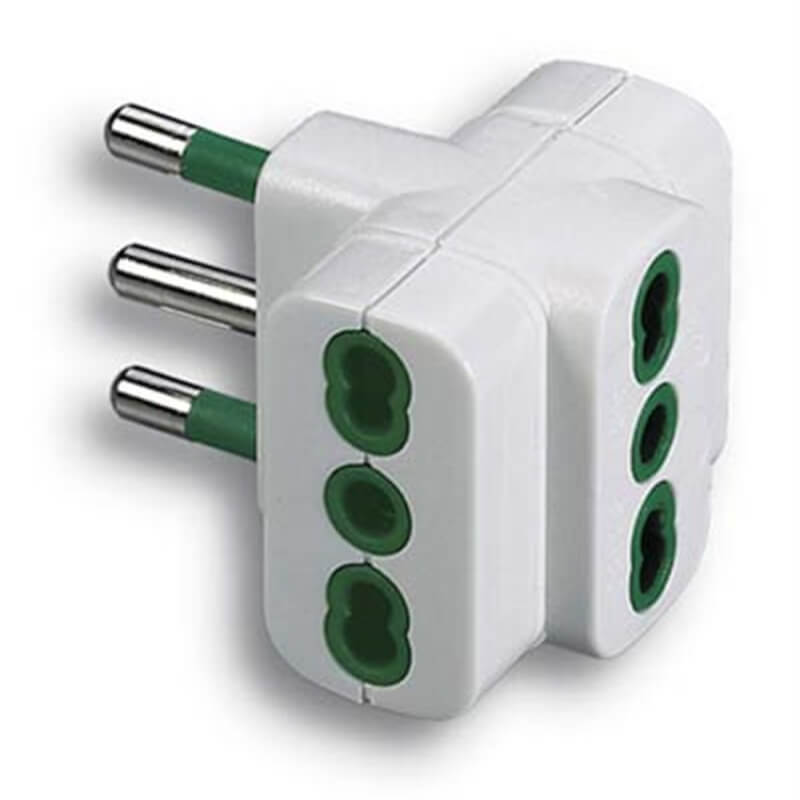 Adaptateur Triple 16A 16A Bypass Fme Blanc 2P+T