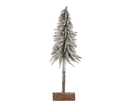 Mini albero innevato verde/bianco 18x60 cm