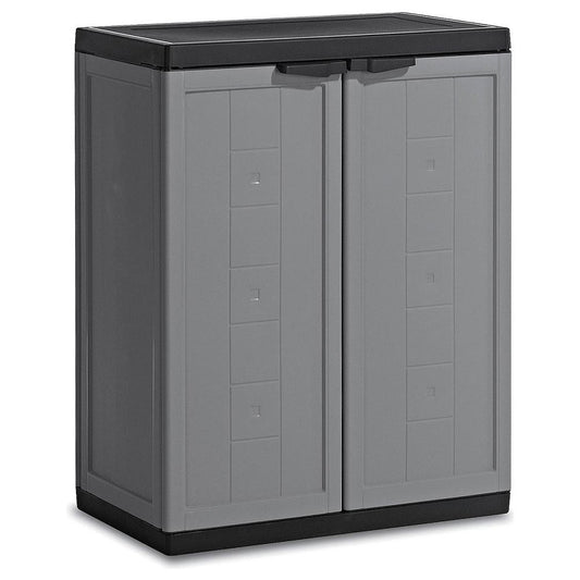 Armoire basse gris noir 68x39x85H cm. Joker