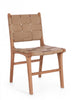 2x Sedie in Pelle con Intreccio a Quadri 46x59x85H cm